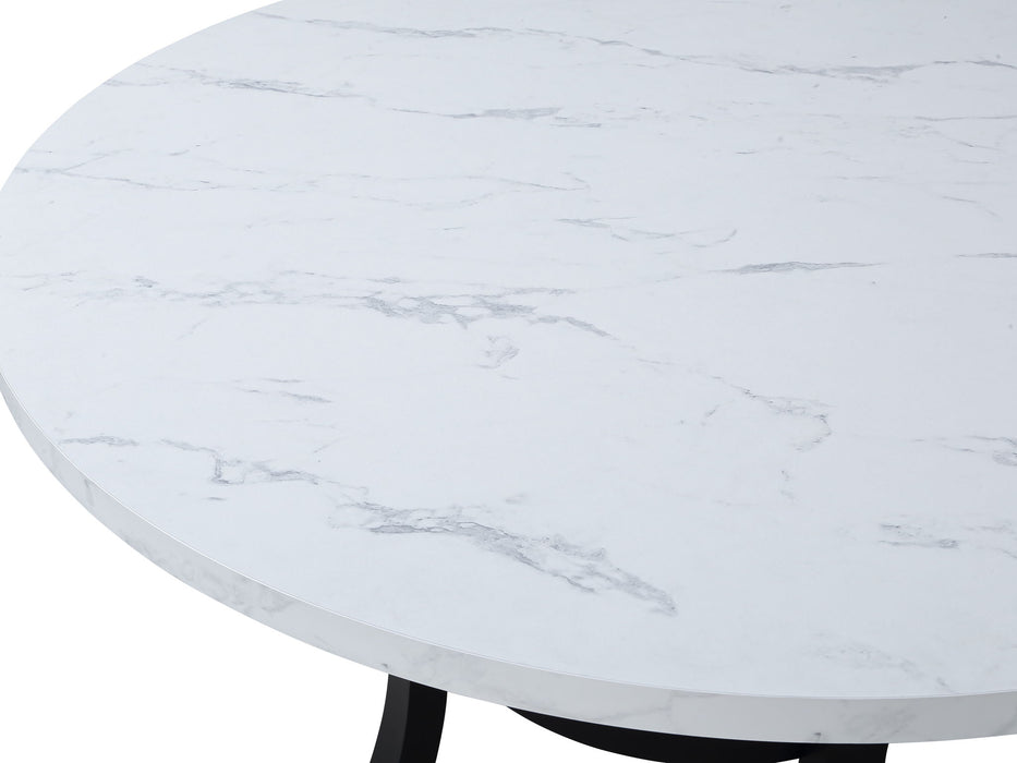 Isla - 5 Piece Dining Room Set - White / Black