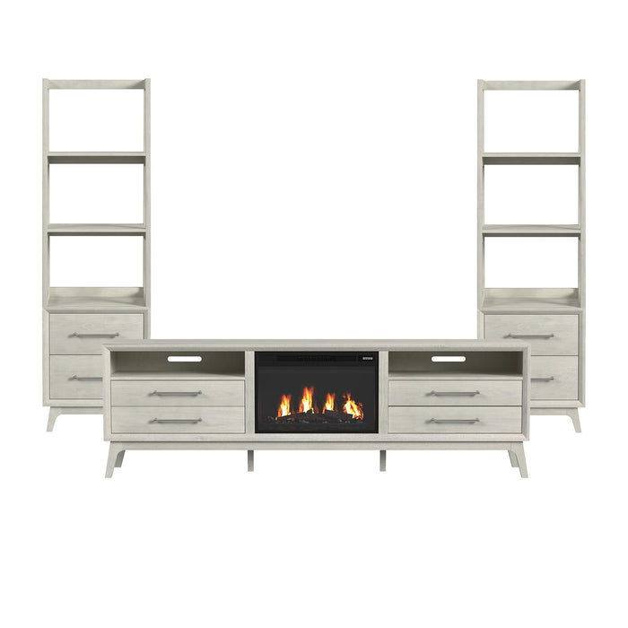 Westland - 4 Piece Entertainment Unit With 82" TV Console - Almond