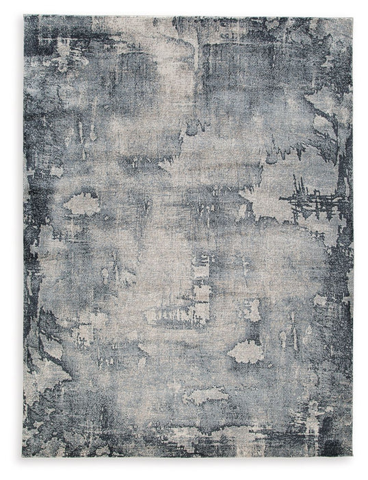 Langrich - 5' x 7' Rug - Blue / Gray / Cream