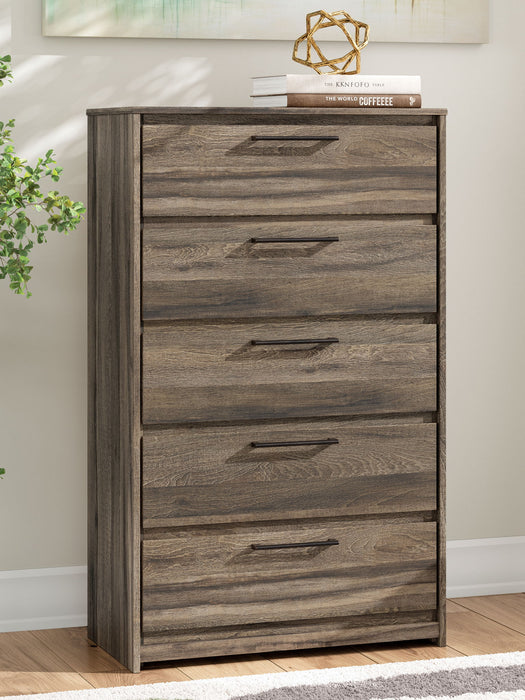 Elbrim - Brown - Five Drawer Chest