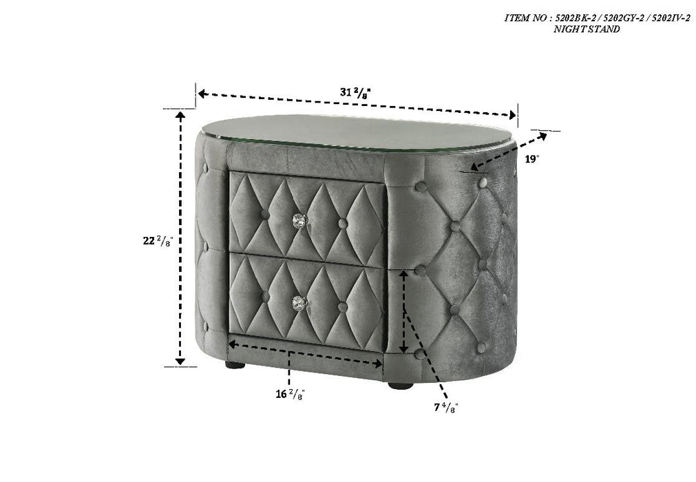 Voltare - Nightstand - Gray