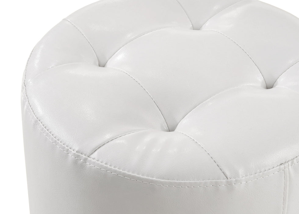 Morgan - Round Swivel Stool - White