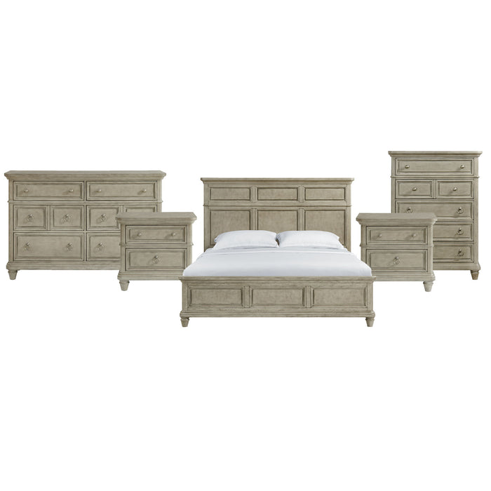 Whit-Ash - Panel Bedroom Set