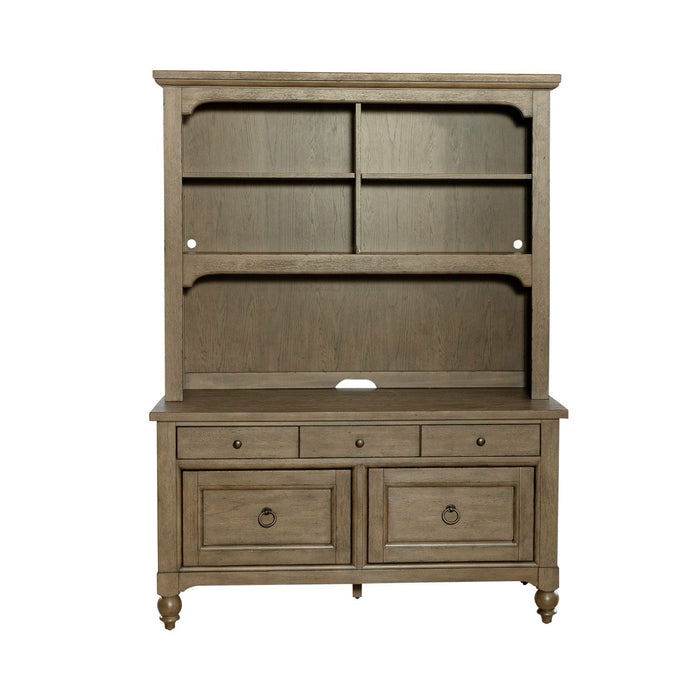 Americana Farmhouse - Credenza Hutch - Dusty Taupe