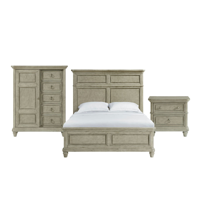 Whit-Ash - Panel Bedroom Set With Door Chest