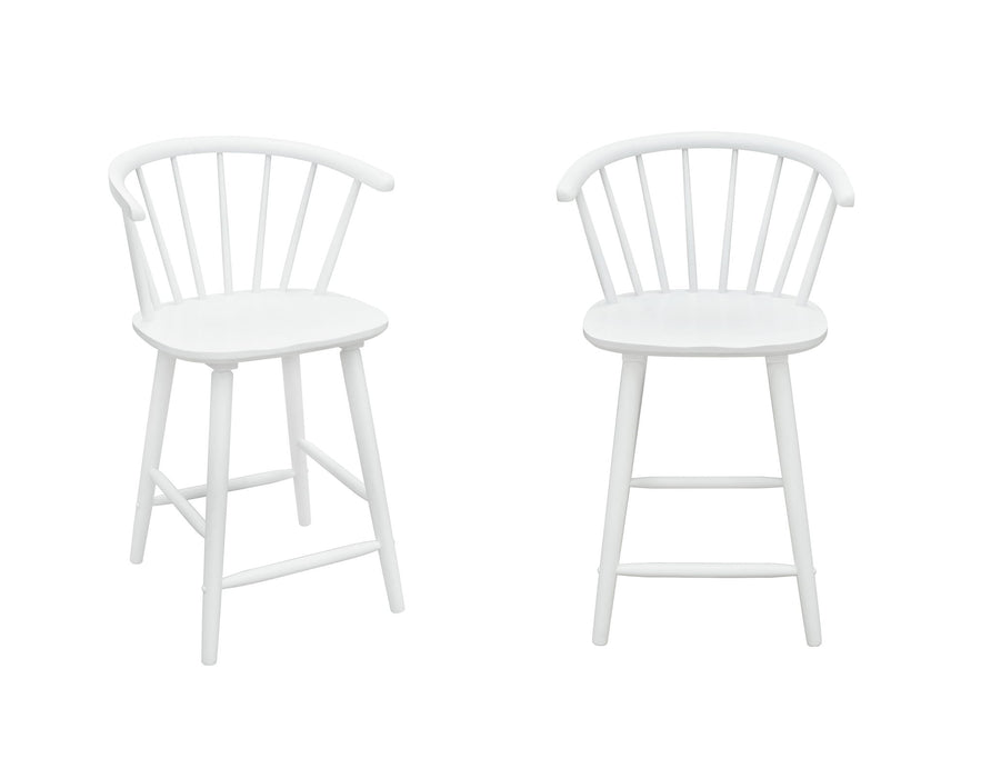 Janna - Counter Height Stool (Set of 2) - White