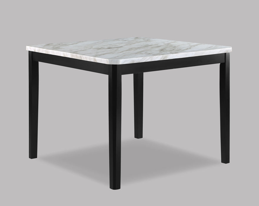Pascal - Counter Height White Top And Black Leg - White