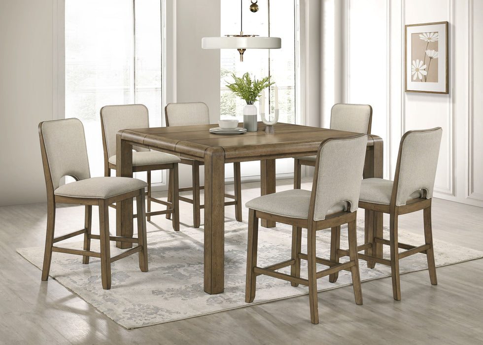 Cockrell - Counter Height Chair (Set of 2) - Light Brown / Beige