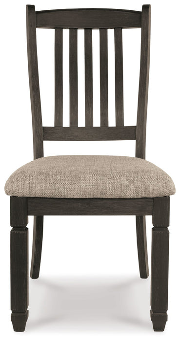 Tyler Creek - Black / Grayish Brown - Dining UPH Side Chair (Set of 2) - Slatback