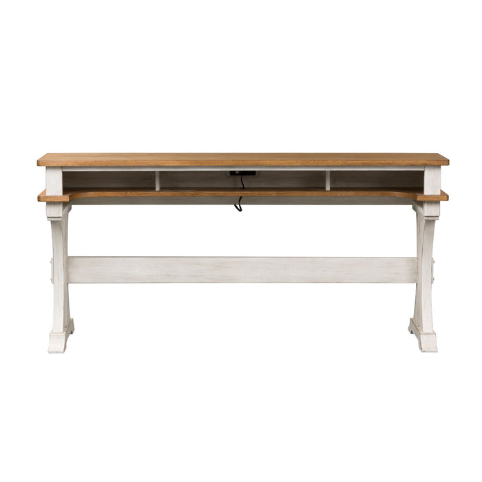 Farmhouse Reimagined - 4 Piece Dining Room Set - Antique White / Chestnut Tops