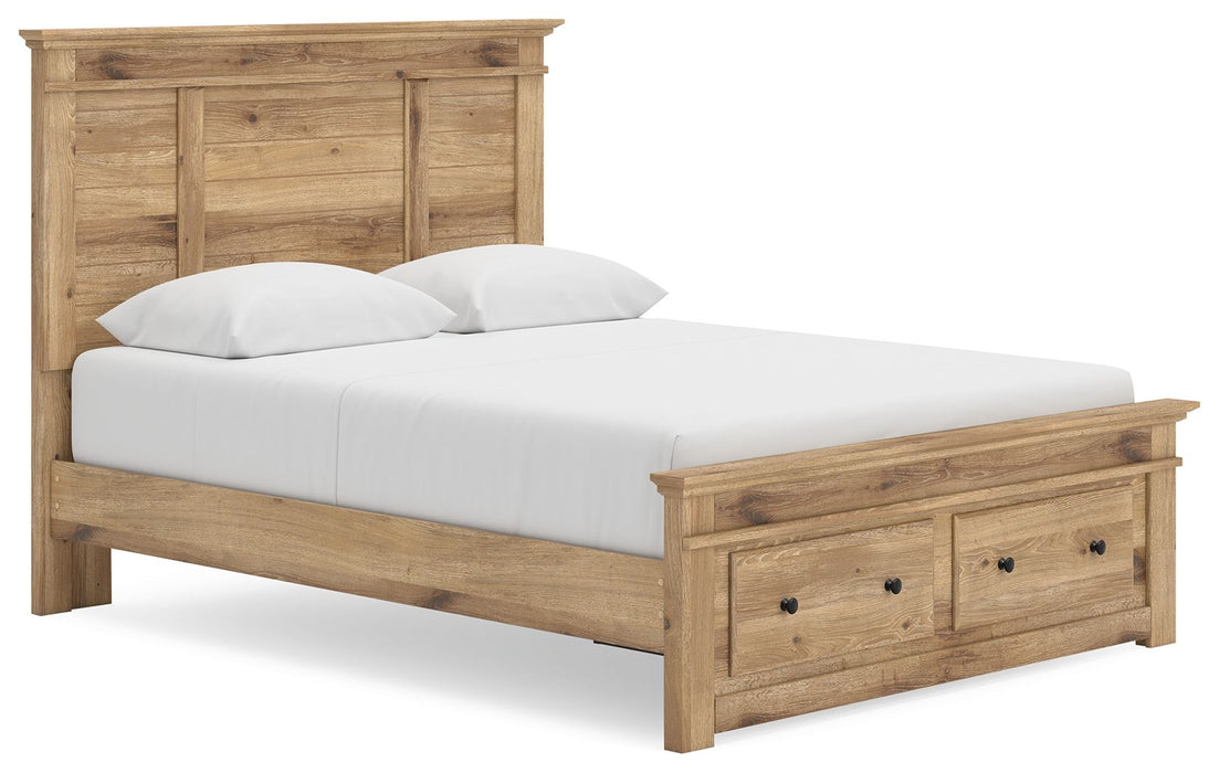Makidern - Panel Storage Bed With Storage Footboard