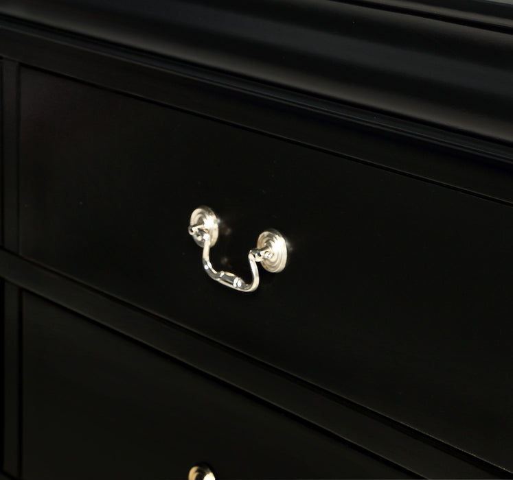 Louis Philip - Wood Nightstand - Black