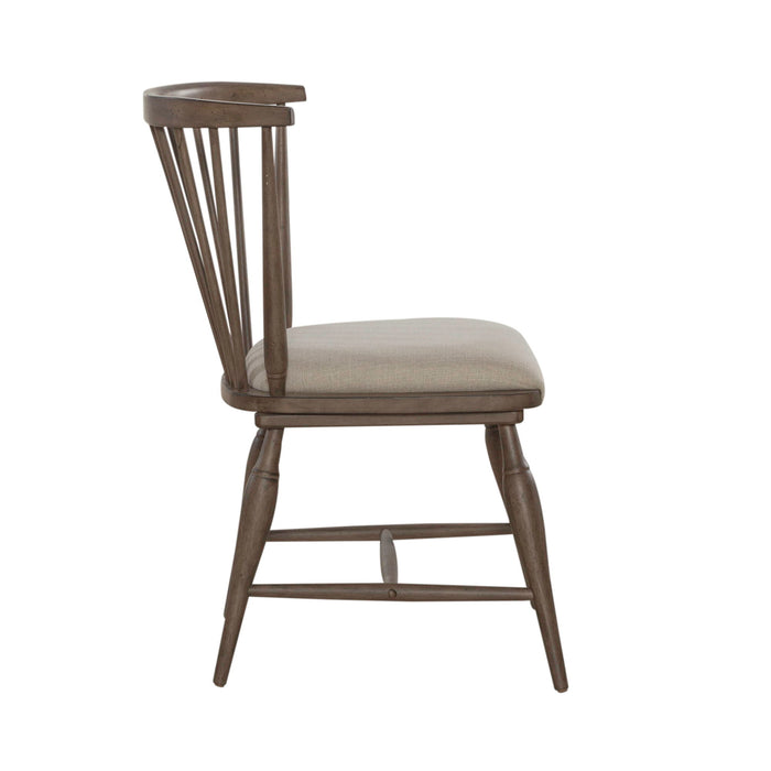 Americana Farmhouse - Upholstered Seat Windsor Chair - Dusty Taupe
