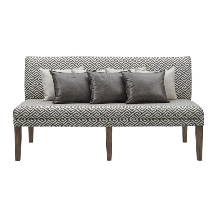 Gramercy - Upholstered Dining Settee - Dark Brown