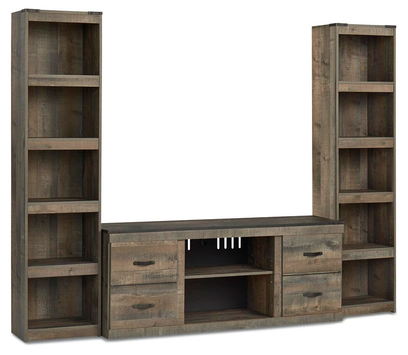 Trinell - 3-Piece Entertainment Center - Brown