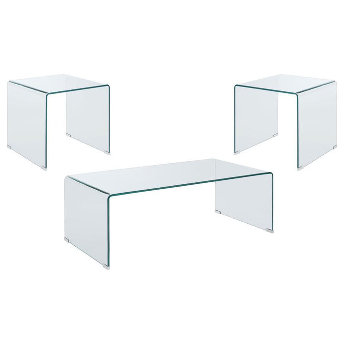 Ripley - Bent Glass Coffee And End Table Set