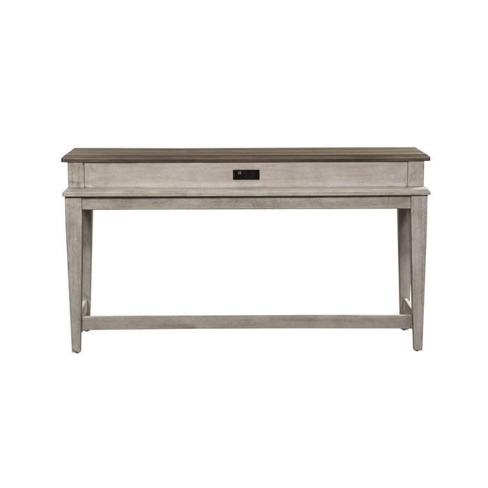 Heartland - Console Bar Table - Antique White / Tobacco Tops