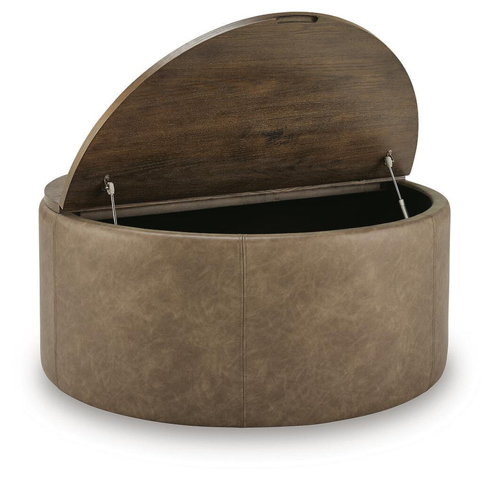 Bethanstone - Storage Ottoman - Warm Brown