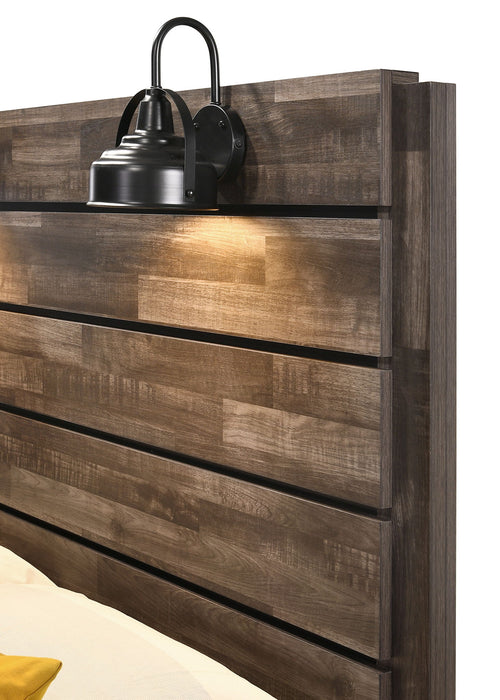 Carter - King Bed In One Box - Brown
