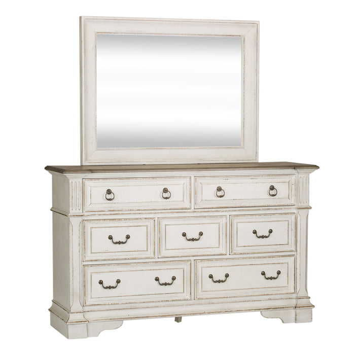 Abbey Park - Dresser & Mirror - Antique White