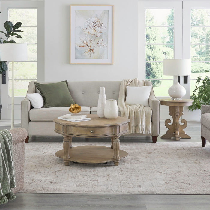 Magnolia Manor - 3 Piece Table Set (Round End Table) - Weathered Bisque