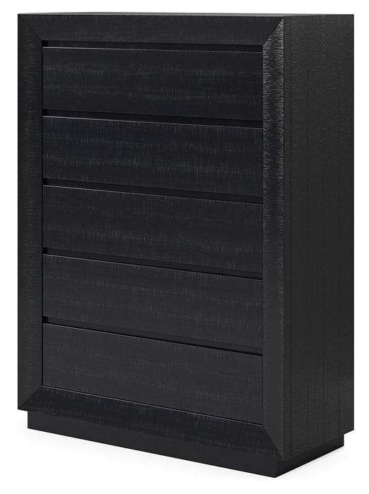 Londer - Five Drawer Chest - Black