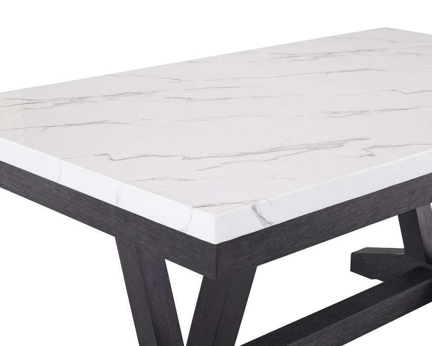 Vance - 6 Piece Dining Room Set - White / Gray