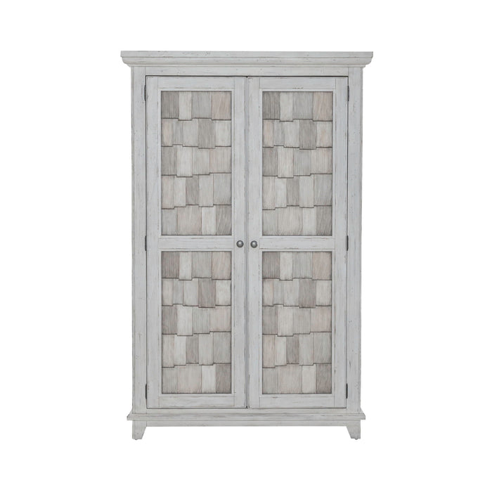 River Place - Armoire - Riverstone White & Tobacco
