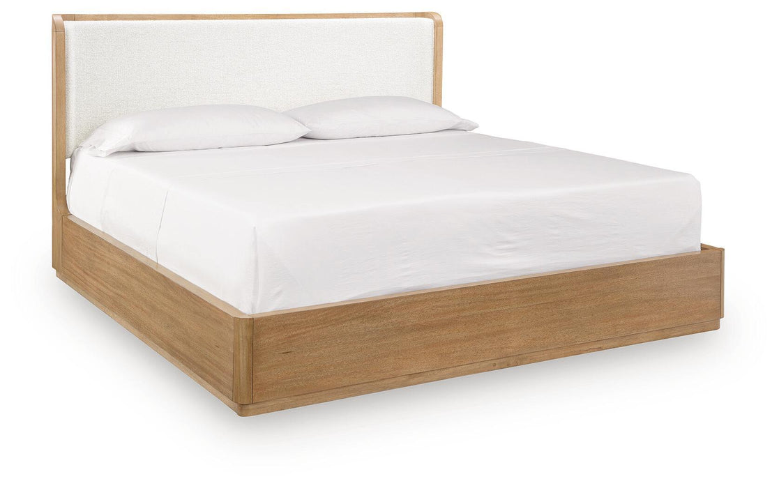 Pamaria - King Upholstered Bed - Light Brown