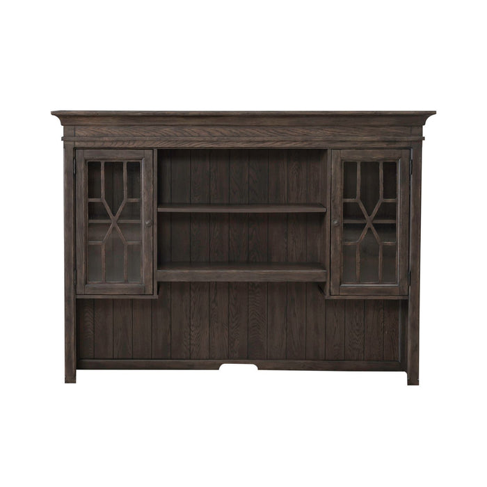 Paradise Valley - Executive Credenza Hutch - Saddle Brown