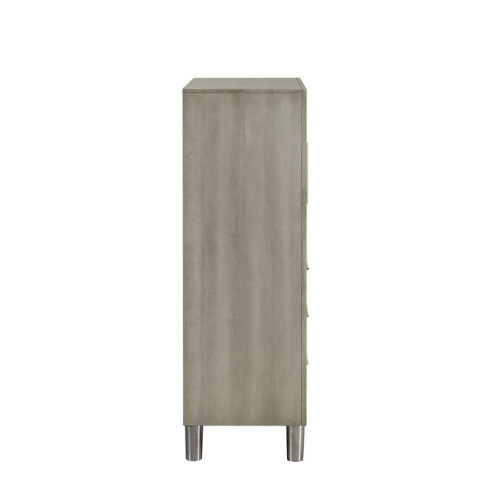 Lennox - Door Chest With Shoe Storage & LED Light - Gray