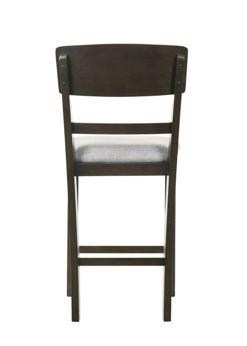 Oakly - Counter Height Chair (Set of 2) - Pearl Silver / Charcoal