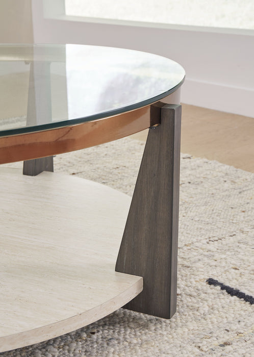 Frazwa - Round Cocktail Table - Multi