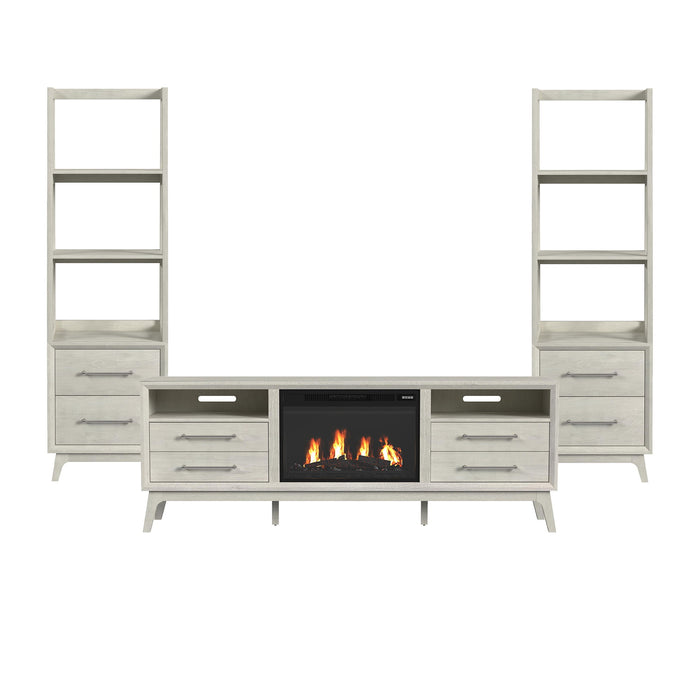 Westland - 4 Piece Entertainment Unit With 71" TV Console - Almond