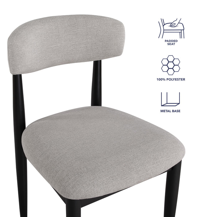 Magnolia - Upholstered Side Chair - Black / Gray
