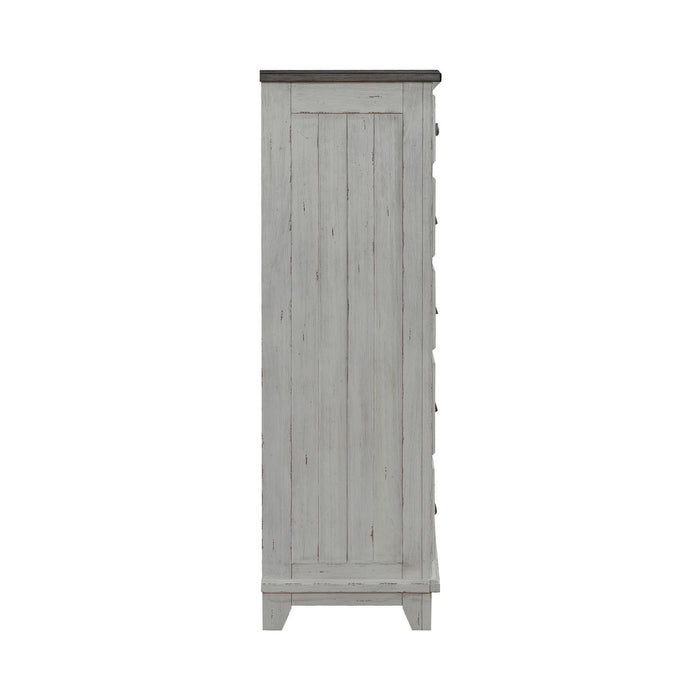 River Place - 6 Drawer Chest - Riverstone White & Tobacco