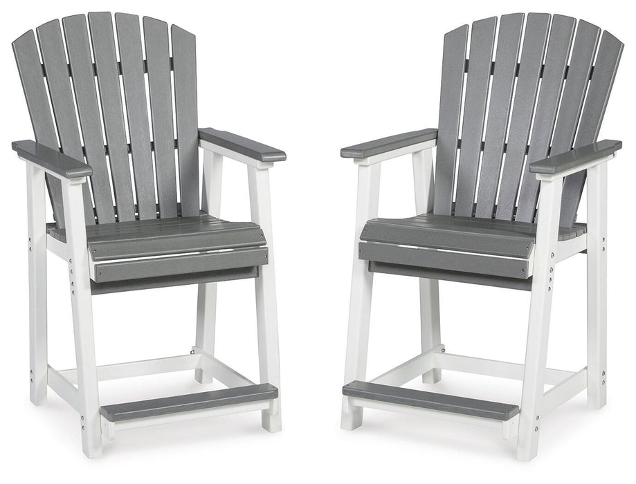 Transville - Barstool (Set of 2) - Gray / White