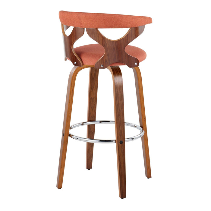 Gardenia - 30" Fixed-Height Barstool (Set of 2) - Walnut Base