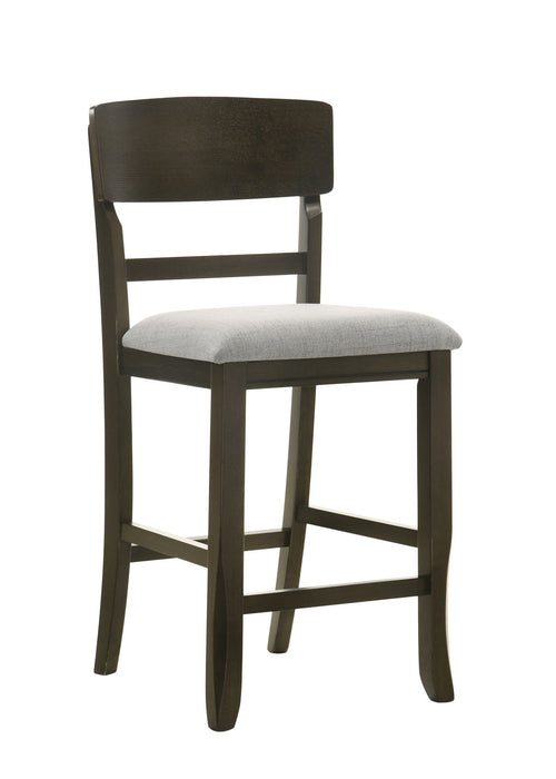 Oakly - Counter Height Chair (Set of 2) - Pearl Silver / Charcoal