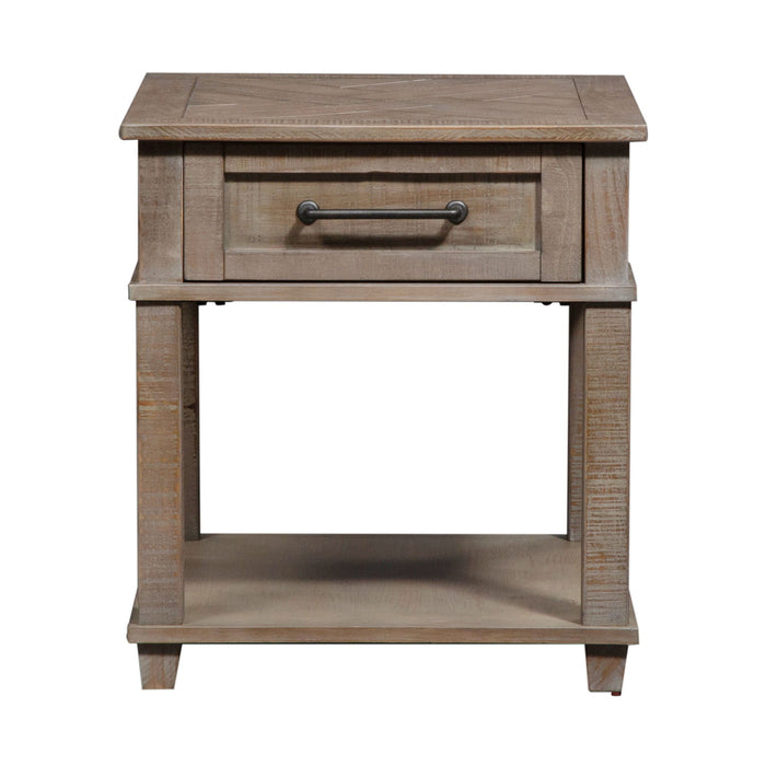 Parkland Falls - Rectangular End Table - Weathered Taupe