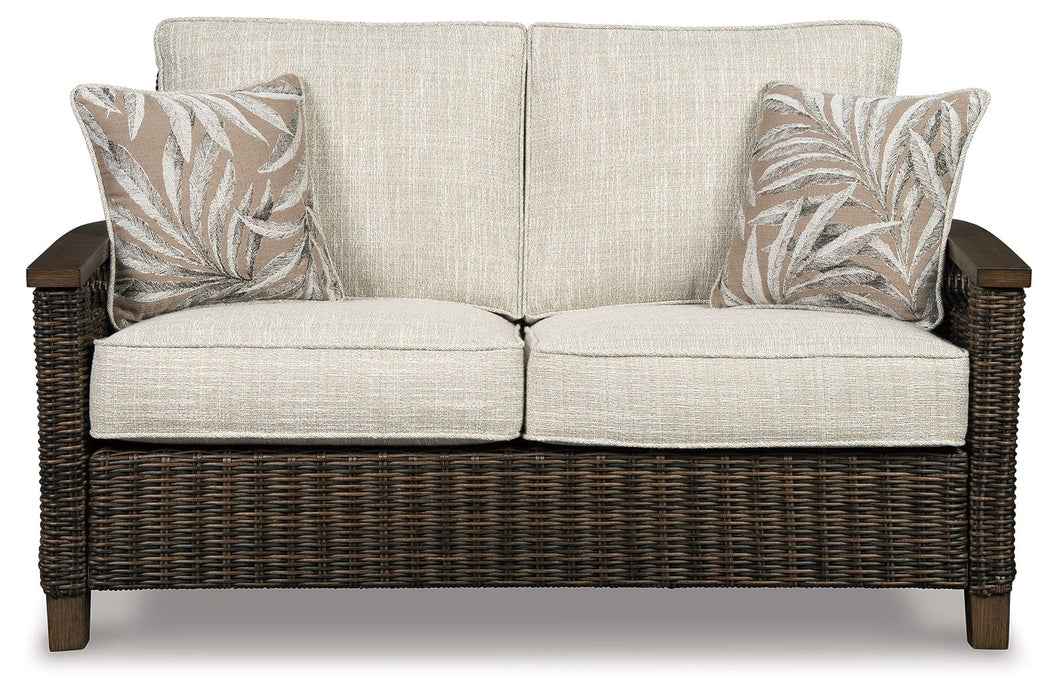 Paradise Trail - Medium Brown - Loveseat w/Cushion