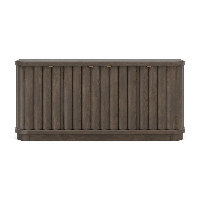 Darimore - Extra Large TV Stand - Burnished Brown