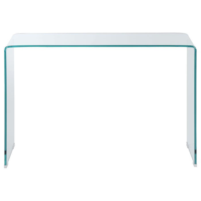 Ripley - Tempered Bent Glass Entryway Console Table - Clear