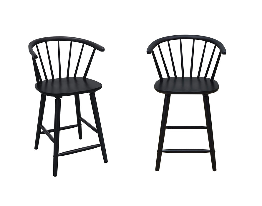 Janna - Counter Height Stool (Set of 2) - Black