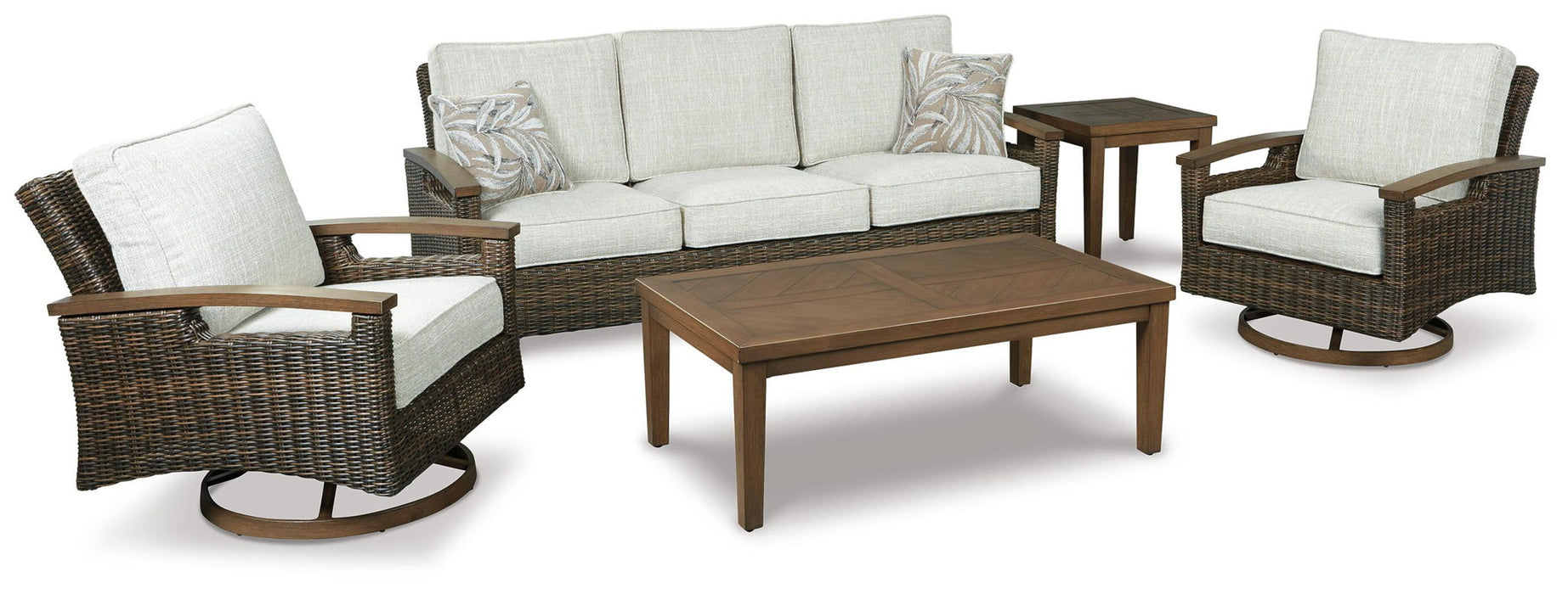 Paradise Trail - Sofa with Cushion - Medium Brown