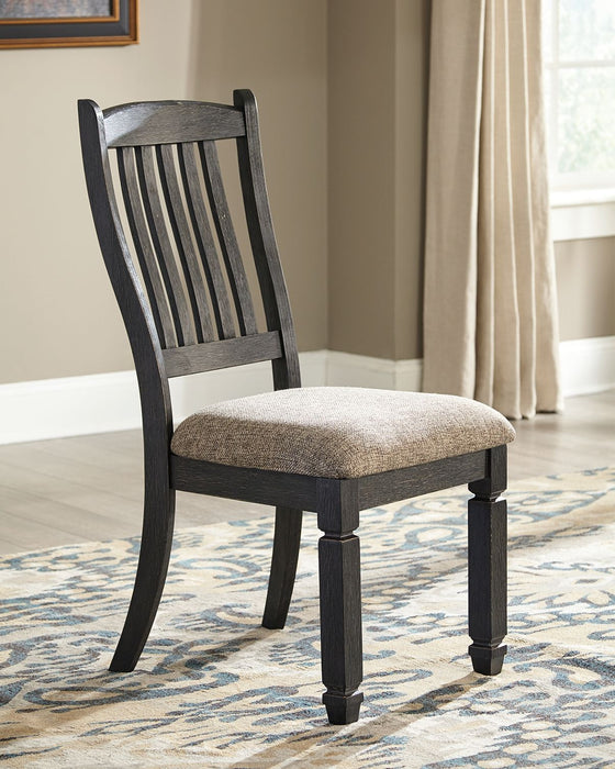 Tyler Creek - Black / Grayish Brown - Dining UPH Side Chair (Set of 2) - Slatback