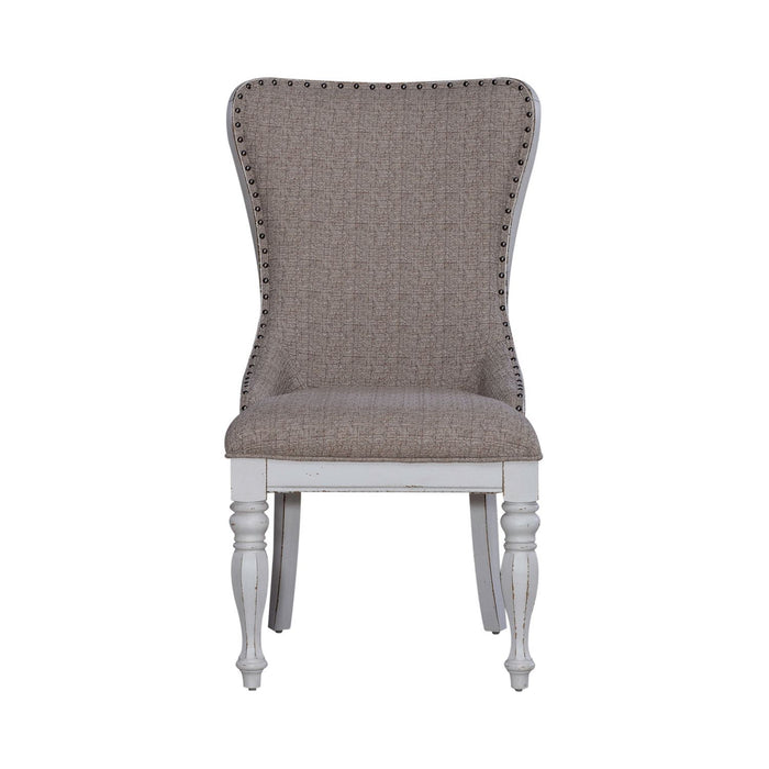 Magnolia Manor - Upholstered Wing Back Side Chair - Antique White