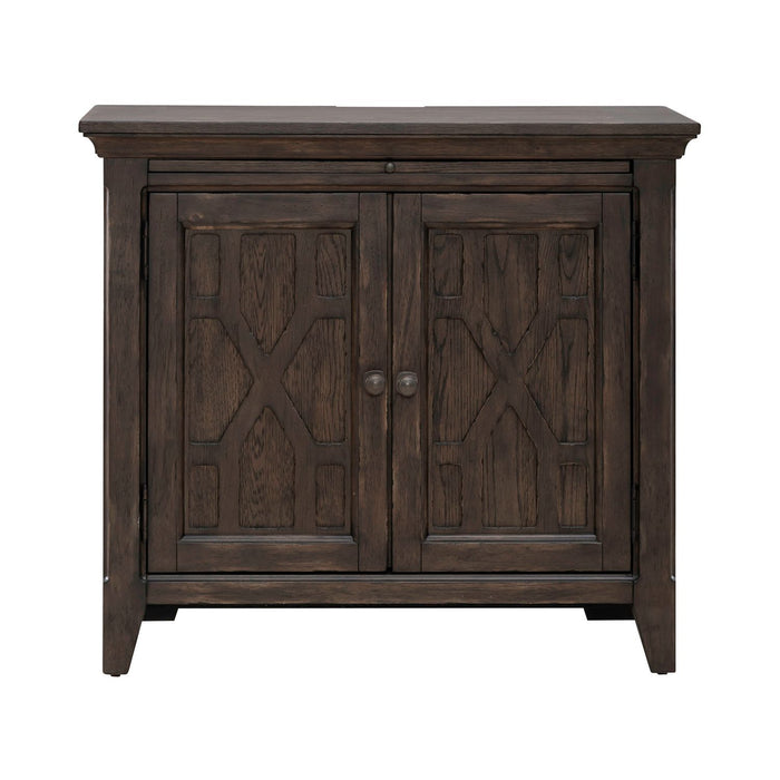 Paradise Valley - 2 Door Bedside Chest With Charging Station - Saddle Brown