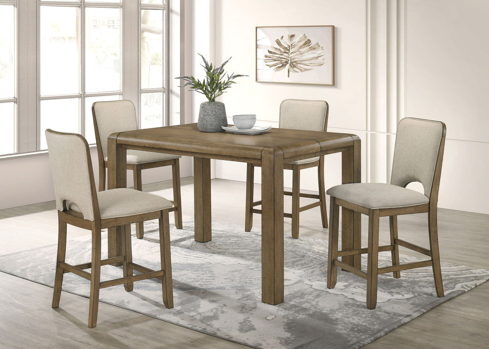 Cockrell - 5 Piece Counter Dining Room Set - Light Brown