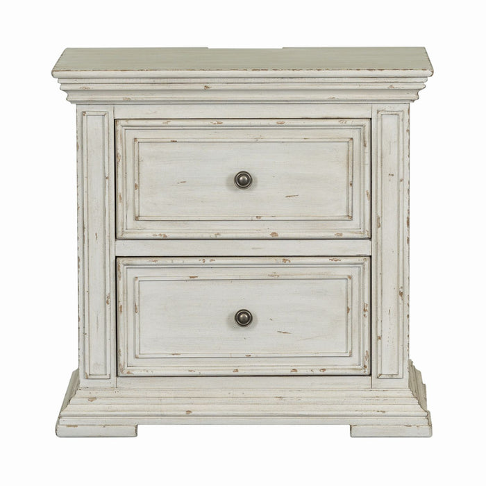 Big Valley - 2 Drawer Night Stand w/ Charging Station